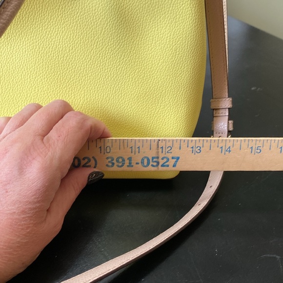 Kate Spade Leather Eva‎ Colorblock Medium Top Zip Satchel Bag in Limelight - Picture 10 of 11